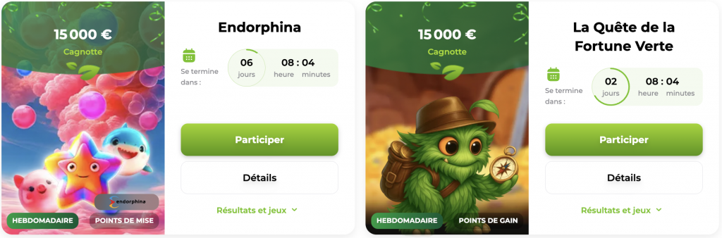 Tournois en ligne au Verde Casino